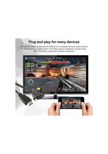 Novahub 1.5m Yüksek Hızlı Hdmı 19 Pin Erkek - Hdmı 19 Pin Dişi Konnektör Adaptör Kablosu, Küçük Boyutlu