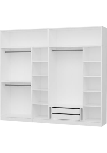 Kale 6 Kapaklı Zincir Dolap-yüklük - Beyaz 255cm