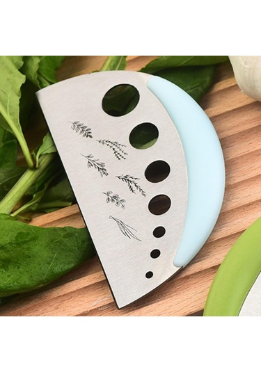 Homyl Kişniş Pazı Kekik Için Ot Soyucu Metal Kesici Yaprak Mavi