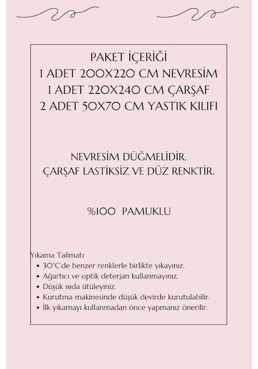 Çift Kişilik Ranforce Nevresim Takımı %100 Pamuklu Güneş