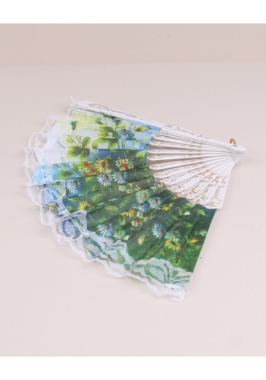 Büro Ev Ofis İnsanı İçin Serinletici Aksesuar Aparat Plastik Yapım Desenli El Yelpazesi