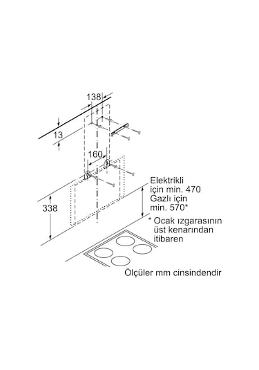 Profilo DVE6G560 Duvar Tipi 60 CM Davlumbaz