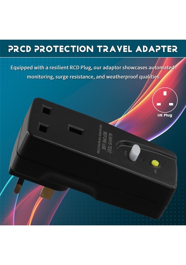 Xurunkeji 13a Rcd Fiş Güvenlik Rcd Adaptörü, Havuz Pompası İçin Devre Kesici Güvenlik Korumalı, Elektrikli Basınçlı Yıkayıcı İngiltere Fişi