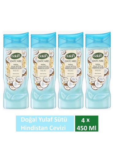 Dalan Duş Jeli Oatcare Yulaf Sütü Ve Hindistan Cevizi 450 Ml X 4 Adet