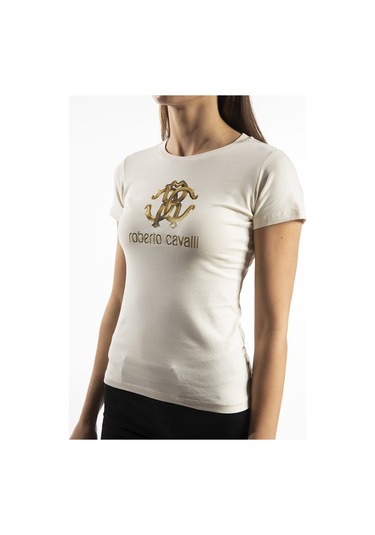 ROBERTO CAVALLI  Kadın T'shirt RRC5279L Bej