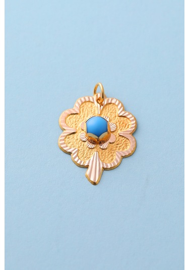 14 Ayar Altın Yonca Kolye Ucu N11.4633