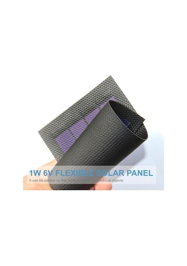 Pazly 1w 6v Esnek Güneş Paneli, İnce Amorf Silikon, Dıy Su Geçirmez Kamp & Bahçe Işık Fan Pompa Uyumlu