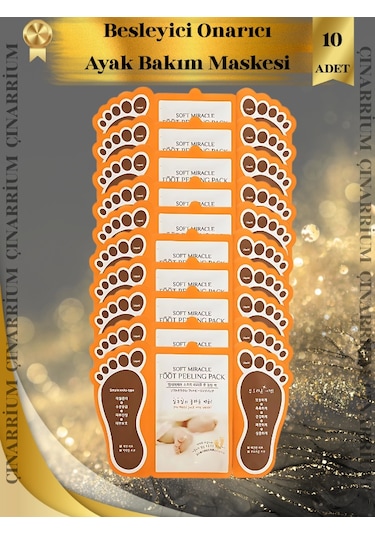 Ayak Peeling Maskesi 10 Lu Soyulma Etkili, Ölü Deri Temizleyici Ve Pürüzsüzleştirici Bakım