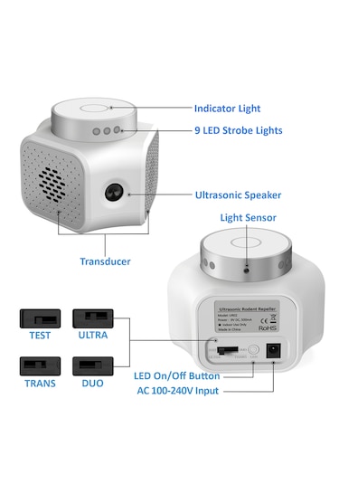 Peller Pro Smart Elite Pest Repeller Ultrasonik-elektronik Fare Haşere Akrep Yarasa Kovucu