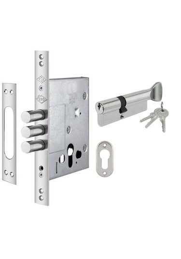 İto Çelik Kapı Üst Kilit 2004k - 354/68k Mandallı 3 Anahtar