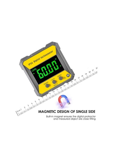 Tongxida Dijital Eğim Ölçer - 4x90 Açı Ölçümü, Mıknatıslı, Ip54 Su Geçirmez