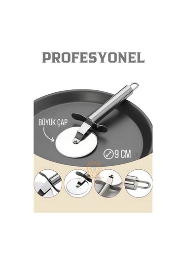 Modacar Profesyonel 9 Cm Çelik Pizza Kesici Ignacio Design