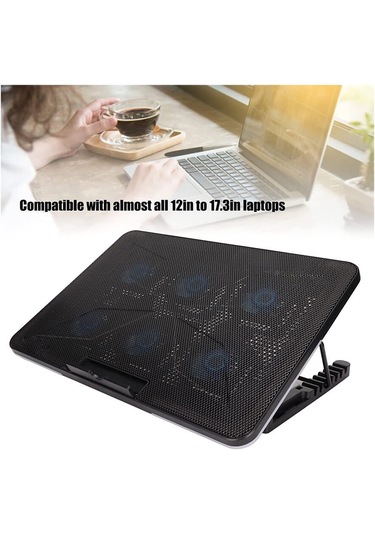 Coolcold F5 Oyuncu Notebook Soğutucu Stand 6 Fan Yükseklik Ayarlı