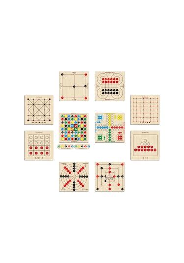 Ahtek Ahşap Klasik Zeka ve Strateji Oyun Seti 10'lu