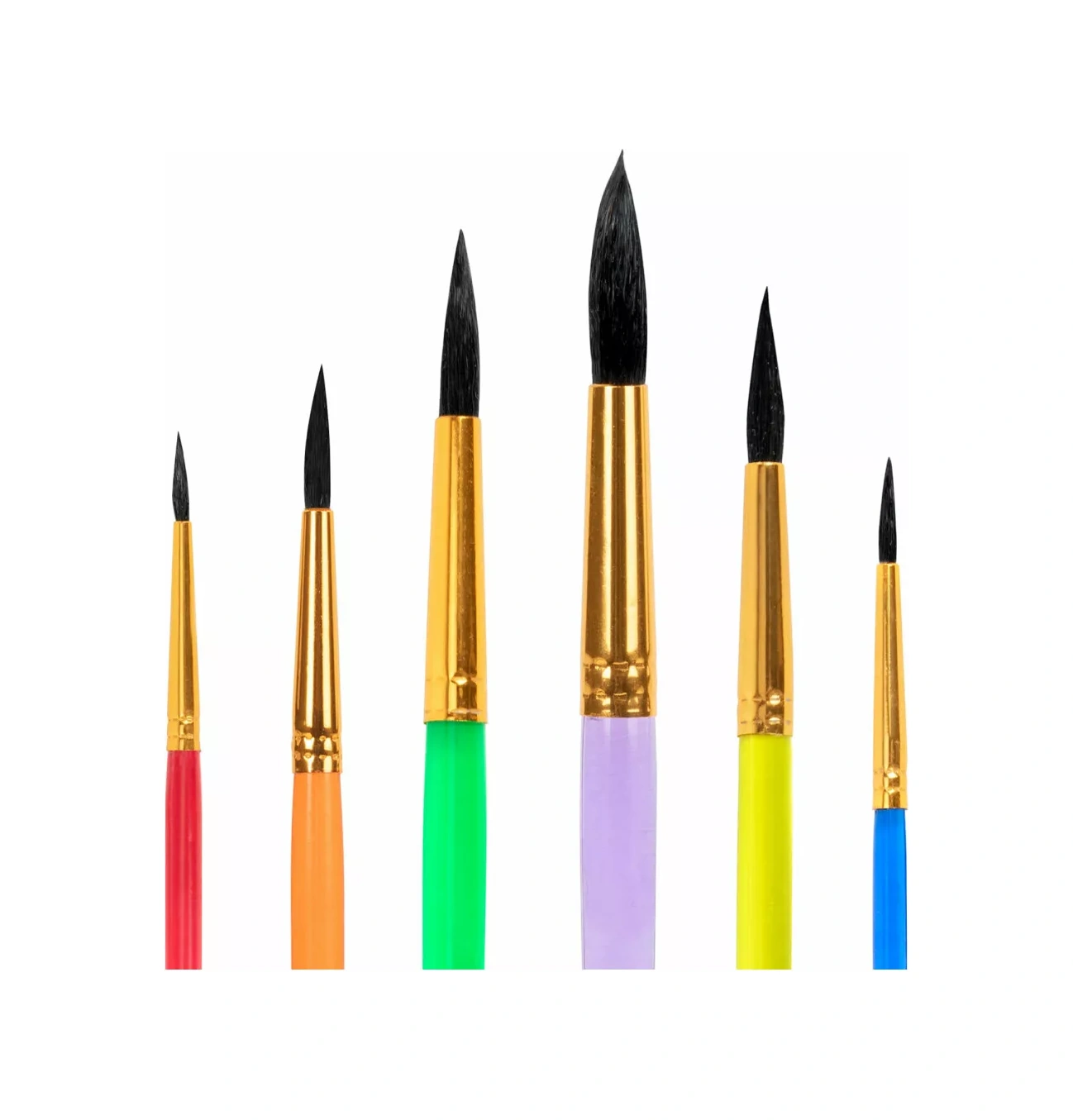 Unlandia Okul İçin Resim Fırçaları Seti 6 Adet Yuvarlak Sıçan Kılı Fırç 246616124