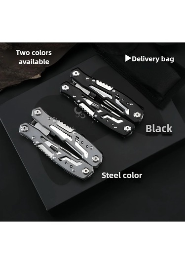 Black Paslanmaz Çelik Çok Alet Pense Açık Kombinasyon Bıçak