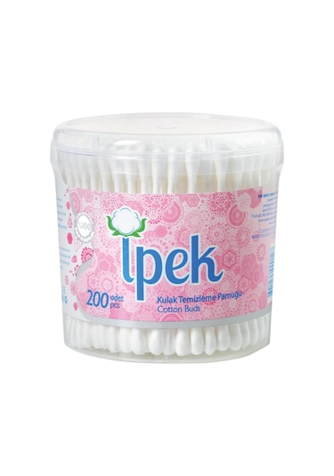 İpek Kulak Temizleme Pamuğu Yuvarlak Kutu 200'lü