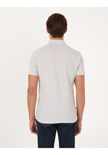 Pierre Cardin Erkek Açık Gri Tişört Basic 50325323-vr001 Açık Gri