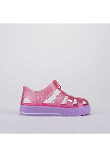 İgor S10270-018 Star Bıcolor Kız Çocuk Sandalet Fuşya Lila 18-30 Fuşya