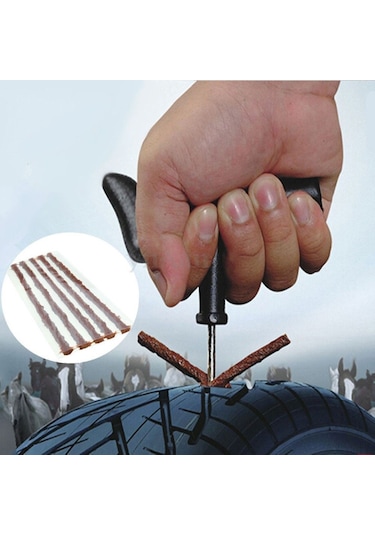 Deluxe Tire Plug Kiti Patlak Lastik Tamir Seti 6 parça