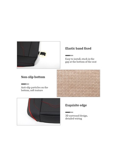 Liangmei Lüks Araba Koltuğu Kapağı Pu Deri Koltuk Minderi