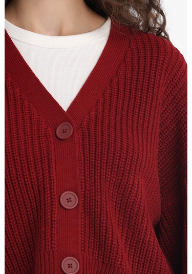 Defacto Regular Fit V Yaka Hırka U2052az25wnbr456 Bordo Defacto Regular Fit V Yaka Hırka U2052az25wnbr456 Bordo