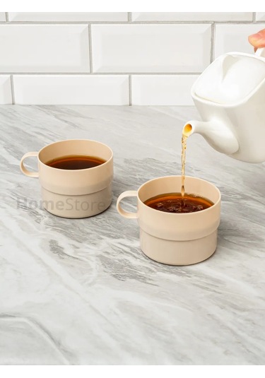 Al'ternativa Çay Ve Kahve İçin Plastik Bardaklar, 12 Adet 259135047 Bej