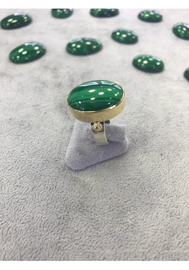 Malahit Malakit Taşlı Gümüş Set 925 Ayar Taş