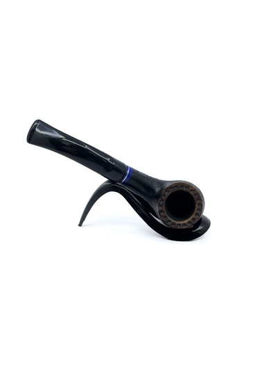 Dapper Bent Billiard Briar Gül Kökü 9 Mm Filtreli El Yapımı Pipo - 3079