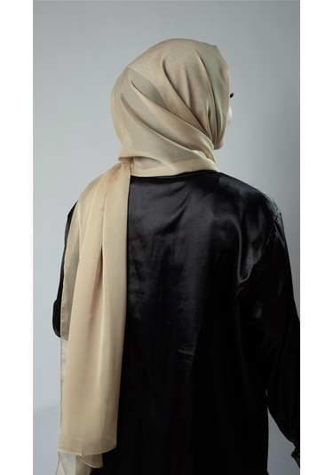 Gold Düz Klasik Şal Şifon Kumaş Janjan Abiye 202108 03 Altın