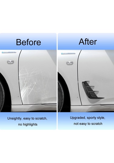 Evrensel Araba Çamurluğu Yumuşak Tutkal Dekoratif Araba Çıkartmaları, Renk: Karbon Fiber