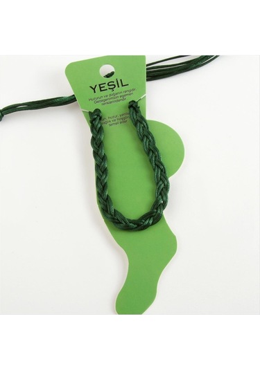 Renkli Örgülü Vinlex İp Halhal-yeşil N145