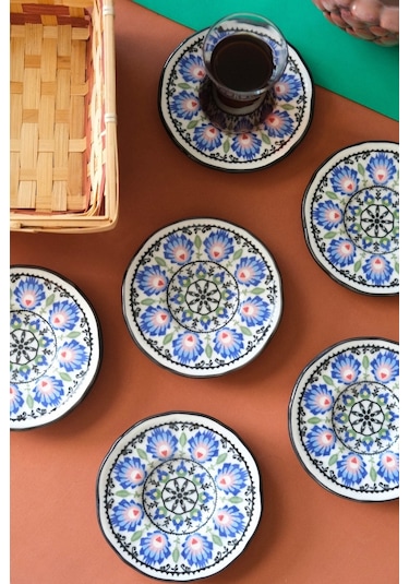 Jamuor Roys Fulya Porselen Çay Tabak Takımı 12cm 6 Parça