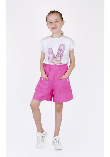 Bestkids Kız Çocuk Düğmeli Şort 001