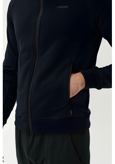 Exuma Erkek Siyah Tam Fermuarlı Sweatshirt 2419002 Siyah