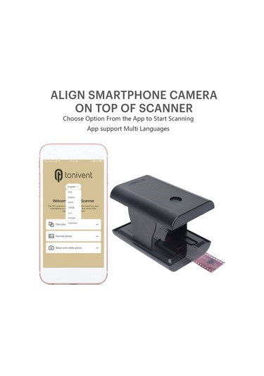 Xindoker 35mm Film Tarayıcı - Fotoğrafları Dijitale Dönüştürme Aracı Jpeg Gümüş