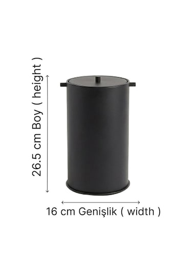 Kobos Nova Çöp Kovası 5l Mat Siyah Kbw-908mb