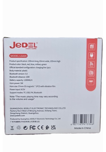 Jedel Lg425 Bluetooth 5.0 Hoparlör Argb Işıklı Telefon Standlı