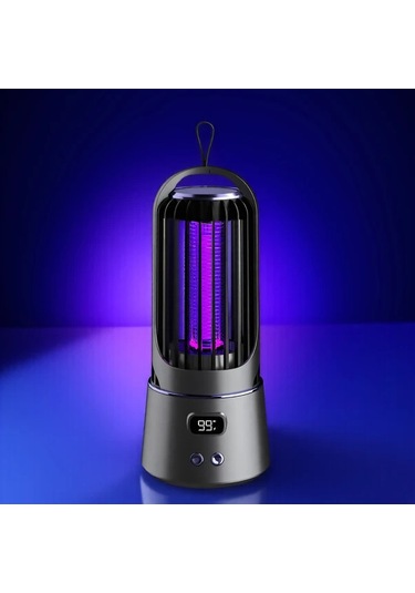 Xuweiwei 2025 Yeni Gri Usb C Taşınabilir Sivrisinek Kovucu Lamba İç Dış Mekan Böcek Kontrol Şarj Edilebilir Lityum Pil Mavi Mor Işık Led