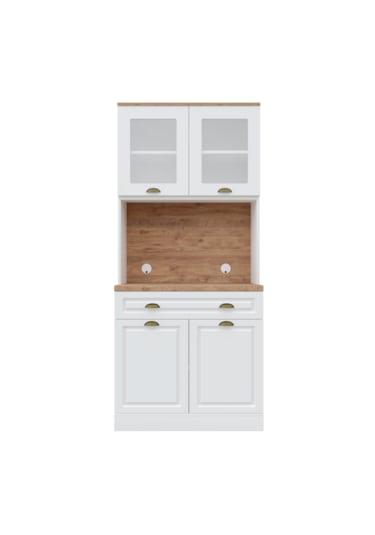 Gözde 2 Kapaklı Kahve Köşesi 93 Cm Mdf Led Aydınlatmalı