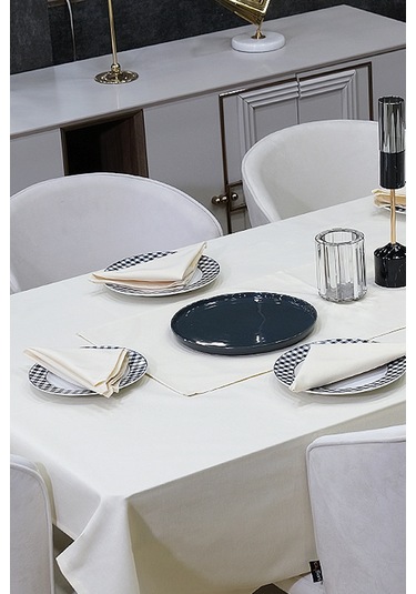 Dream Kumaş Peçete Modelleri Leke Tutmaz Kumaş Peçete Çeyiz Seti 6lı Paket Bej