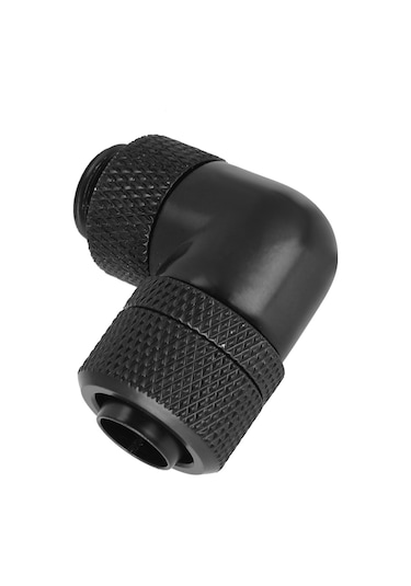 Kangvka Bilgisayar Su Soğutma Fittingi - Bakır Nikel Kaplama 90 Derece Dik Dirsek - G1/4 İçi Dişli, Kolay Kurulum, Dayanıklı Siyah