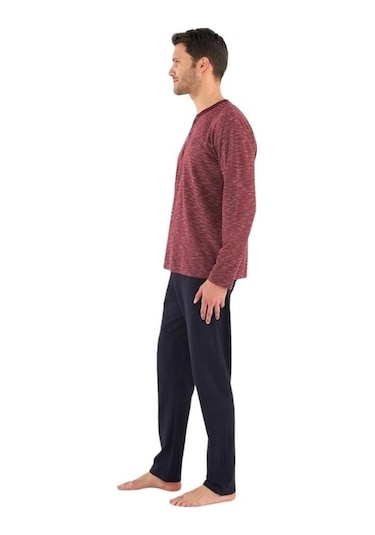MDCLTN3745EPT Mod Collection Patlı Yaka Pamuklu Erkek Pijama Takım