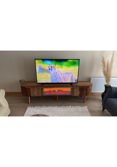 Desing Tv Sehpası 200 Cm Şömineli Ceviz