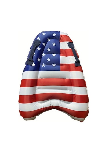 Honeybeeshop Taşıma Kulplu Şişme Sörf Tahtası Bayrak 1pc Katlanabilir Hafif Pvc Canlı Çiçek Vatansever Baskı Havuz Plaj