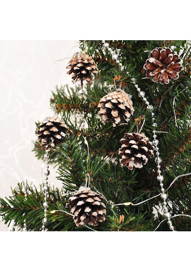 Yılbaşı Ağaç Süsü Kozalak 6 Lı 6 Cm