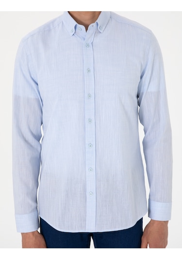 Pierre Cardin Erkek Açık Mavi Gömlek Desenli 50307025-vr003 Açik Mavi