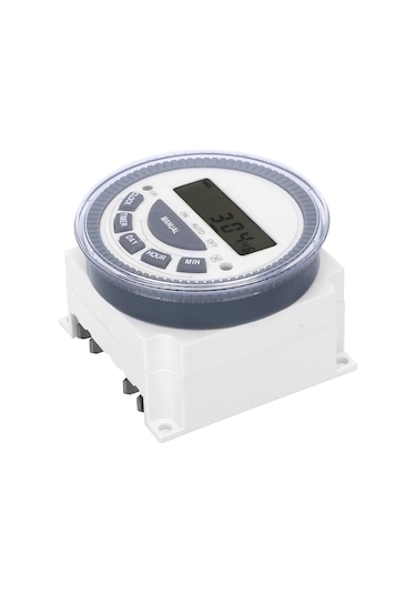 Vkemall Tm619h-2 Lcd Dijital Zaman Kontrol Anahtarı, 4 Güç Kaynağı, 30a Akım, Kesinti Sonrası Program Koruma, 24/12 Saat Seçeneği 12v Dc/ac