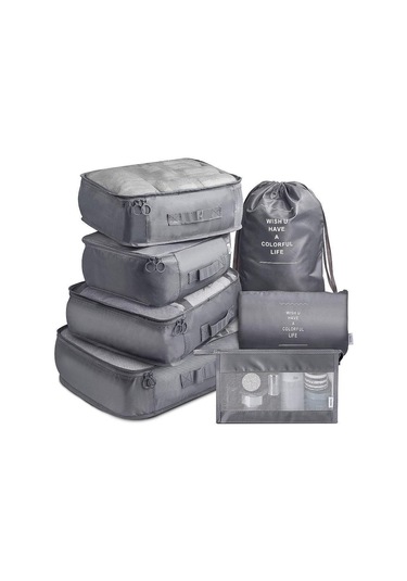 Suofeng Seyahat Saklama Çantası Yedi Parçalı Set Seyahat Kalınlaştırılmış Bavul Giyim Sınıflandırma Saklama Çantası 7 Parçalı Set Üretici Gri Aşağıdaki Gibi Hom-sf Gri