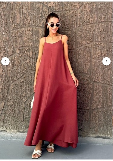 Aerobin Uzun Elbise Bordo